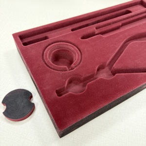 Inserts d'emballage <span class=keywords><strong>de</strong></span> boîte cadeau personnalisés haut <span class=keywords><strong>de</strong></span> gamme, écologiques et flexibles, en mousse <span class=keywords><strong>EVA</strong></span> floquée et velours pour articles fragiles - Product Image 3