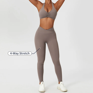 ชุดออกกำลังกาย2ชิ้นสำหรับผู้หญิงชุดออกกำลังกายแขนยาวน้ำหนักเบาระบายอากาศได้ดีพิมพ์ลาย2024 - Product Image 5