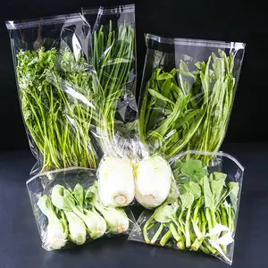 透明可重复使用自薄膜直立袋食品蔬菜零食坚果包装透明袋