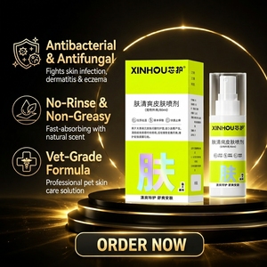 Spray Herbal XINHOU para la Piel de Mascotas, Perros y <span class=keywords><strong>Gatos</strong></span>, Anti-Picazón, Deshumidificante, Antibacteriano, Extracto Natural, Cuidado para Dermatitis y Eccema, 80ml - Product Image 4