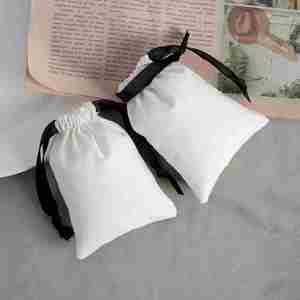 Custom Logo Reusable Cotton Canvas <b>Drawstring</b> Shopping <b>Bag</b> with <b>Drawstring</b> Closure for Gifts and Dust Cover - Product Image 4