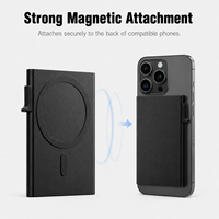 Portefeuille magnétique pour téléphone MagSafe TC101MG avec logo personnalisé, blocage RFID, porte-cartes en aluminium pop-up pour téléphone