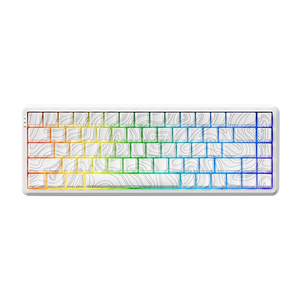 Clavier de jeu filaire AJAZZ AK680 MAX blanc avec contour, effet <span class=keywords><strong>Hall</strong></span>, déclenchement rapide, interrupteur magnétique 8K - Product Image 1