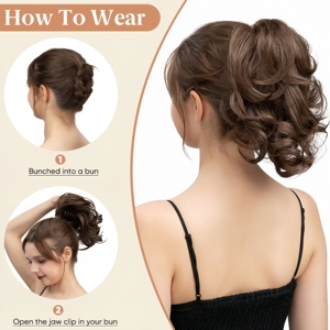 Elegante Cola <span class=keywords><strong>de</strong></span> Caballo Sintética DIY con Clip, Extensiones <span class=keywords><strong>de</strong></span> Cabello para Uso Diario, Postizo, Moño, Cabello Rubio <span class=keywords><strong>Natural</strong></span> Falso, Cola <span class=keywords><strong>de</strong></span> Caballo Postiza - Product Image 3