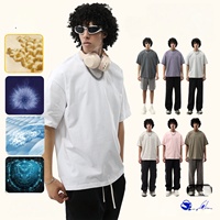 Camiseta Oversize de Punto de 260 GSM, 100% Algodón de Alta Calidad, Ropa Urbana para Hombre, Camisetas Personalizadas para Hombre