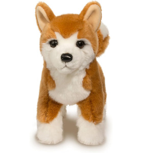 2045 venta al por mayor respetuoso con el medio ambiente cachorro Akita Animal de peluche detalle realista personalizado disquete Animal de peluche Akita juguetes de peluche para niños - Product Image 4