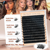 Nouveau Kit de Clusters de Cils DIY en Gros, Effet Moelleux 80-100D, Bande Fine 3D, Volume Épais