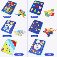 Tablero de Actividades de Fieltro Personalizado de Alta Calidad, Libro de Actividades de Fieltro Montessori para Niños, Actividades de Aprendizaje Preescolar para Niños Pequeños
