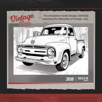 EIKEE Y26013 Nouveau MOC Rétro 1953 F100 Camion Modèle de Voiture Kits de Briques Ornement de Bureau Cadeaux pour Adultes 1406 Pièces Ensembles de Blocs de Construction