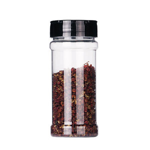 Newell Condiments Container Plastic Bottle Custom Logo Spice Transparent Food Seasoning Jar For Kitchen