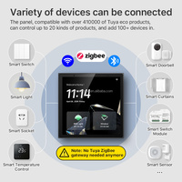Panneau de contrôle intelligent Tuya 4 pouces avec commande vocale Alexa WiFi + passerelle ZigBee pour l'opération Android domestique Type de prise américaine