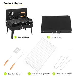 Prodotti Più Venduti: Accessori per Griglia Portatile, Griglia a Carbone Pieghevole con Coperchio per Cucina all'Aperto - Product Image 4