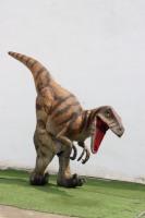 Costume de dinosaure Velociraptor réaliste et personnalisable, avec son de rugissement, pour parcs d'aventure, usage intérieur/extérieur