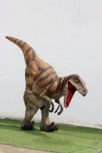 <span class=keywords><strong>Disfraz</strong></span> de <span class=keywords><strong>Dinosaurio</strong></span> Velociraptor Realista Personalizado con Sonido de Rugido para Parques de Aventuras, Uso en Interiores/Exteriores - Product Image 4