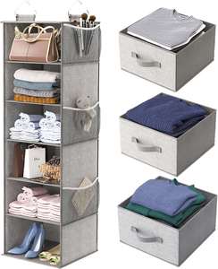 Organisateur de placard multifonctionnel suspendu avec étagères de rangement et porte-chapeaux pour salle de bain et garage - Conception murale - Product Image 5