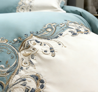 Parures de lit de luxe en coton 100% 400TC pour lits doubles, queen et king, draps brodés et housses de couette – Vente en gros à prix abordable