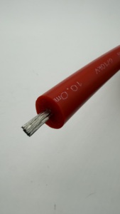 Câble haute tension 5kV <span class=keywords><strong>JGG</strong></span> 110 unipolaire noir gainé de caoutchouc silicone résistant aux hautes températures, à la corrosion et à l'eau - Product Image 3