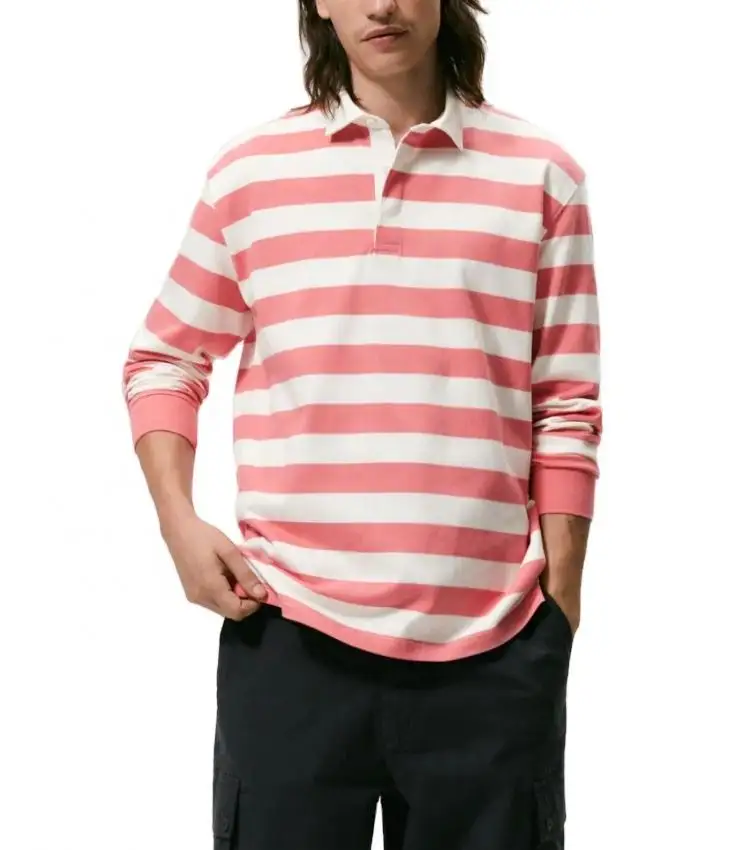Мужская хлопковая футболка с длинным рукавом
