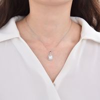 Collier ras du cou LUMIERE S925 en argent sterling, ovale taillé en forme de boîte, incrusté de zircon, multi-couches, électroplaqué, élégant pour femme de bureau