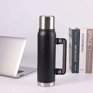 Bouteille isotherme de sport en acier inoxydable avec poignée, 1,0 L, 1,4 L, 1,9 L, durable - Product Image 6