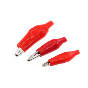 Plastic Boot Rated Electrode crocodile alligator <b>Clip</b> Metal Brass test Leads Set Probe alligator <b>Clips</b> - Product Image 2