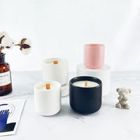 Direktverkauf ab Werk Luxuriöse Handgefertigte Haushaltsdekoration Aromatherapie Vanille Sojawachs Holzdocht Duftkerze für Diwali