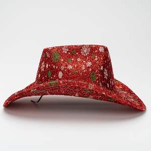 หมวกคาวบอยสไตล์ยุโรปและอเมริกา ประดับเลื่อมหลาก<span class=keywords><strong>สี</strong></span> ขอ<span class=keywords><strong>บ</strong></span>โค้ง หมวกเฟโดราแนวแจ๊ส สำหรับการแสดงบนเวที งานปาร์ตี้ และกิจกรรมต่างๆ - Product Image 3