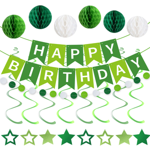 Kit de Décorations Joyeux Anniversaire Tout-en-un avec Bannière, Spirales, Boules Nid d'Abeille et Thèmes Multicolores pour Fête d'Anniversaire - Product Image 5