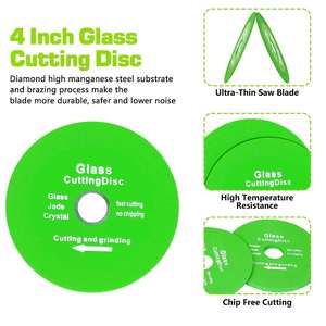 Roue de coupe en verre industrielle de 100 mm, soudée par pressage à chaud et haute fréquence, disponible en OEM - Product Image 5