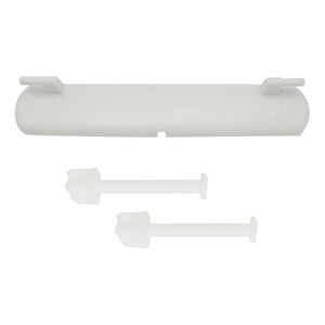 Bisagra Unibox para inodoro modelo Vulcan, blanca, 19 cm de ancho, 18 cm de alto, 1 cm de largo, pieza de repuesto para asiento de inodoro - Product Image 1