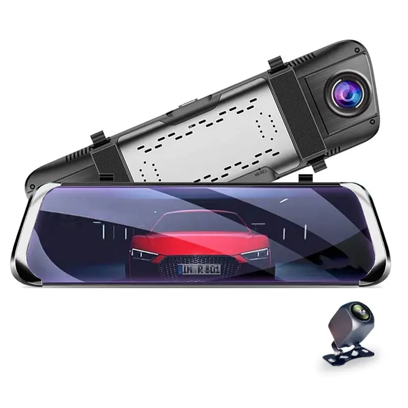 10 inch Dual-Lens Streaming Media Car Rearview Mirror DVR Camera 1080P Full HD Reversing Image Night Vision Driving Recorder