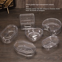 Boîte à dessert en plastique transparent PS pour collations bonbons aux fruits secs mariages-utilisation avec des aliments pour animaux de compagnie au chocolat et usine de sucre en gros