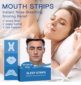 Mouth Tape for Nasal Breathing X Shape Sleep <b>Strips</b> Promote Better Nighttime Sleep Quality and Instant Snoring Relief - Product Image 2