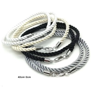 Coloré 42cm <span class=keywords><strong>Soie</strong></span> Milan <span class=keywords><strong>Cordon</strong></span> Chaîne Collier <span class=keywords><strong>Pendentif</strong></span> Longe Haute Qualité En Acier Inoxydable <span class=keywords><strong>Fermoir</strong></span> Corde Torsadée Chaîne <span class=keywords><strong>pour</strong></span> Collier - Product Image 5