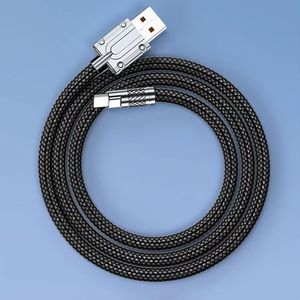 120W 6A Super Fast copper usbc TO USB C สายชาร์จอัจฉริยะ Type C สายข้อมูลโทรศัพท์มือถือสายชาร์จอย่างรวดเร็ว - Product Image 1