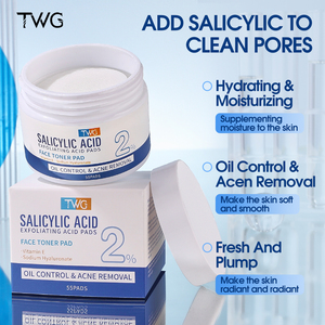 TWG RTS Tampon de toner BHA anti-acné pour la réparation rapide et efficace des boutons et des cicatrices pour le visage Tampons de toner exfoliants pour la peau Tampons de toner anti-acné pour le visage - Product Image 2
