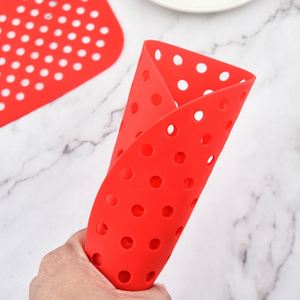 Tapis de cuisson en silicone réutilisables antiadhésifs personnalisés pour friteuse à air, ronds et carrés, pour la cuisson - Product Image 3