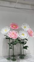 Fleur de pivoine géante autoportante personnalisable en organza et gaze d'eau pour la décoration de mariage, la décoration d'événements et les vitrines