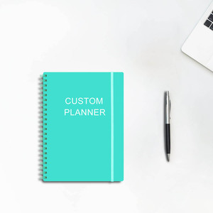 Custom Printed Spiral Daily <strong>Hourly</strong> Schedules Notebook <strong>Planner</strong> A5 Mint Thick Cardboard Cover Thread Sewing Saddle Stitching Gift - Product Image 2
