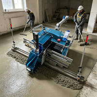Machine de nivellement automatique de mortier à guidage laser haute efficacité, règle vibrante pour béton, pour applications de revêtements de sol industriels