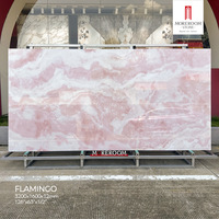 Grande dalle de pierre artificielle frittée rose moderne et écologique de 1600x3200mm, découpée sur mesure, pour comptoirs et sols de maisons et villas