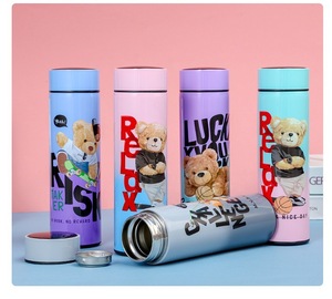 Thermos sous vide Ours de dessin animé, affichage LED intelligent de la température, bouteille d'eau en acier inoxydable en gros - Product Image 2