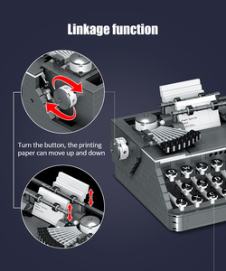Machine à écrire rétro Radio modèle blocs atomiques ensemble de blocs de construction bricolage petites particules assembler des briques de construction jouets pour enfant adulte - Product Image 5