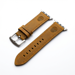Cinturino Vintage Rebel Skull in Vera Pelle per IWatch 49mm 45mm 44mm 42mm, Cinturino Artigianale Premium in Pelle Bovina - Product Image 5