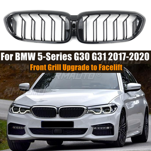 กระจังหน้าทรงไตคู่สำหรับ BMW ซีรีส์ 5 รุ่น G30 G31 ปี 2017 2018 2019 2020 อัพเกรดเป็นรุ่น Facelift สีดำเงาแบบสองซี่ - Product Image 1