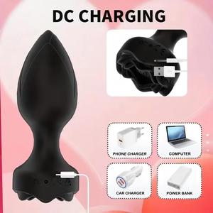 Vibratore Anale a Forma di Rosa, Dildo, Plug Anale, Giocattoli Sessuali per Uomini e Donne, Vibratore Anale con Telecomando per Punto G e <span class=keywords><strong>Prostata</strong></span> - Product Image 6