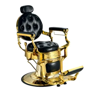 Klassische Retro Friseur Friseursalon Stühle Luxus Großhandel Hydraulik pumpe Gold Belmont Friseurs tühle zum Haars ch neiden