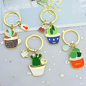 Porte-clés en métal personnalisé en gros, motif trèfle ou plante de cactus artificielle, support de clés de voiture pour cadeau créatif, commandes en gros - Product Image 4