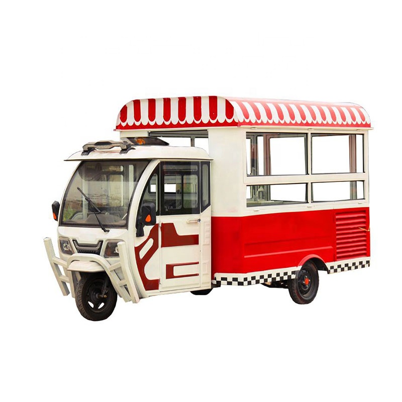 Customized Lithium Lead Acid Battery Electric Tricycle Parts Accessories Restaurant Service Snack Food Cart