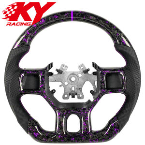 Volante de Fibra de Carbono Forjado con Calefacción y Levas, con Empuñaduras de Cuero Perforado, para Dodge RAM 1500 2500 3500 TRX 2010-2024 - Product Image 1